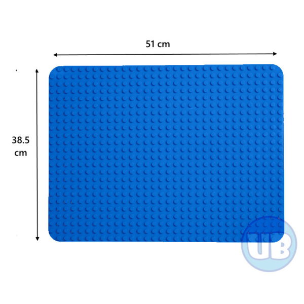 Grote XL bouwplaat blauw – 51 x 38,5 cm