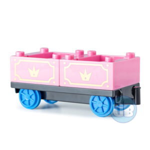 Trein wagon onderstel met roze containers