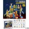 Magnetic Tiles – Knikkerbaan met Discobal en Lichteffect – 105 delig – Magnetische Bouwblokken - 1