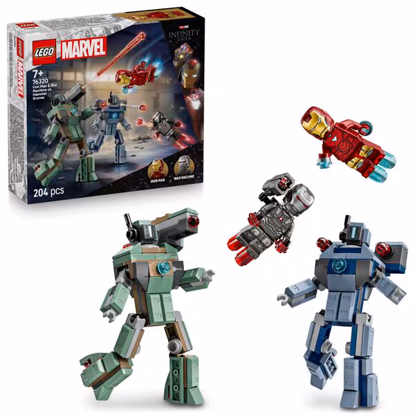 LEGO Marvel 76320 Iron Man en War Machine vs. Hammer Drones