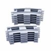 12 bocht duplo treinrails lichtgrijs