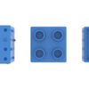Smartek Magnetische Bouwblokken – Aanvulset Blauw – 3 delig - 1