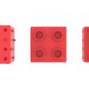 Smartek Magnetische Bouwblokken – Aanvulset rood – 3 delig - 1