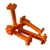 trainrails pilaar oranje